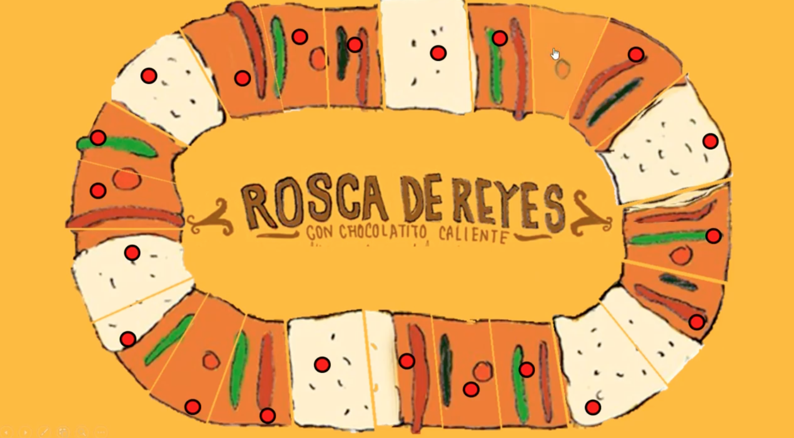 ¡Pártela a distancia! *Profe mexicano crea rosca de reyes virtual ¡con todo y monitos!*