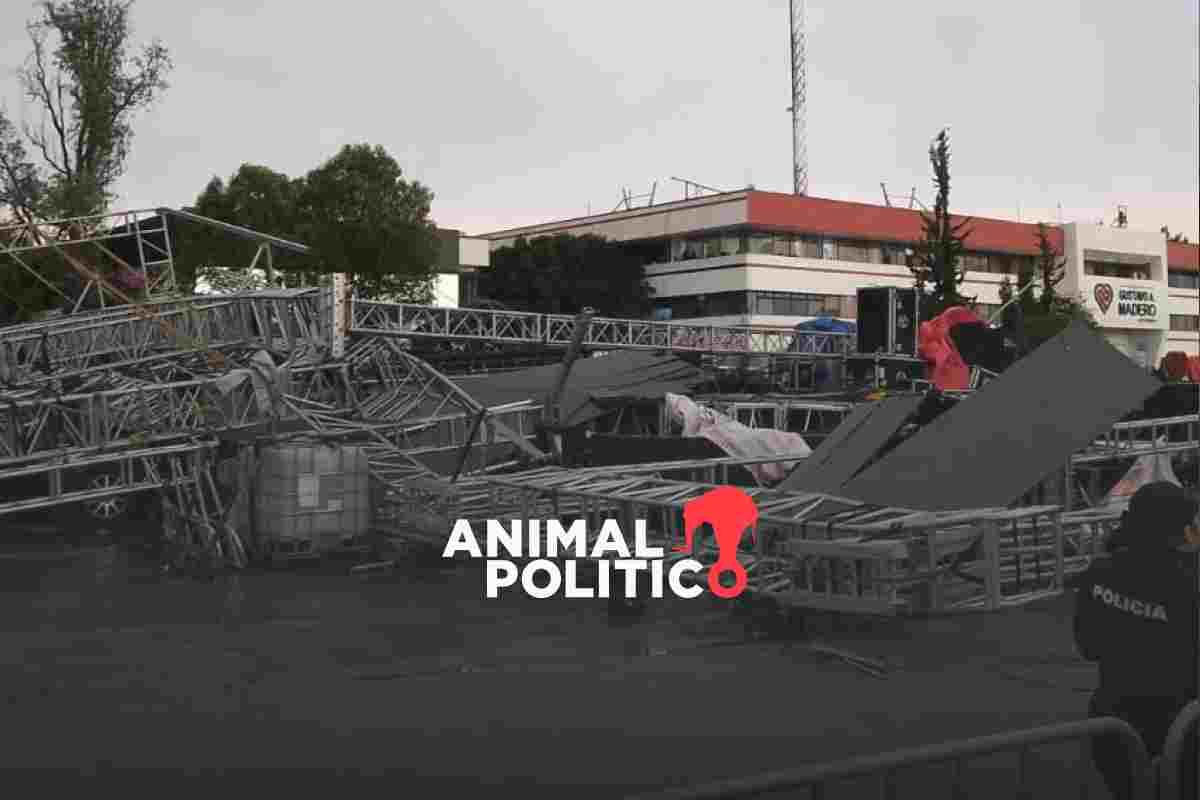 Cae escenario en explanada de la Gustavo A. Madero previo a concierto; hay 7 lesionados