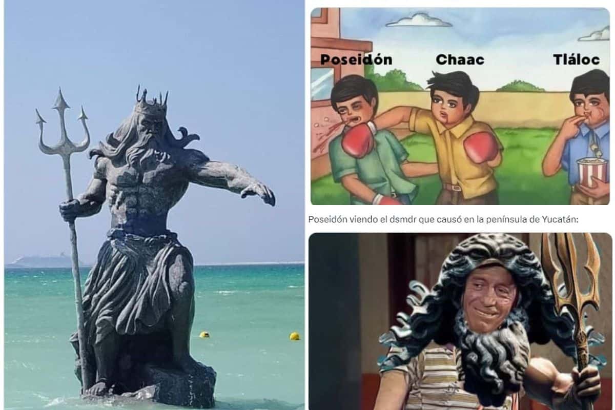 Estatua de Poseidón, en Yucatán, deja ola de memes