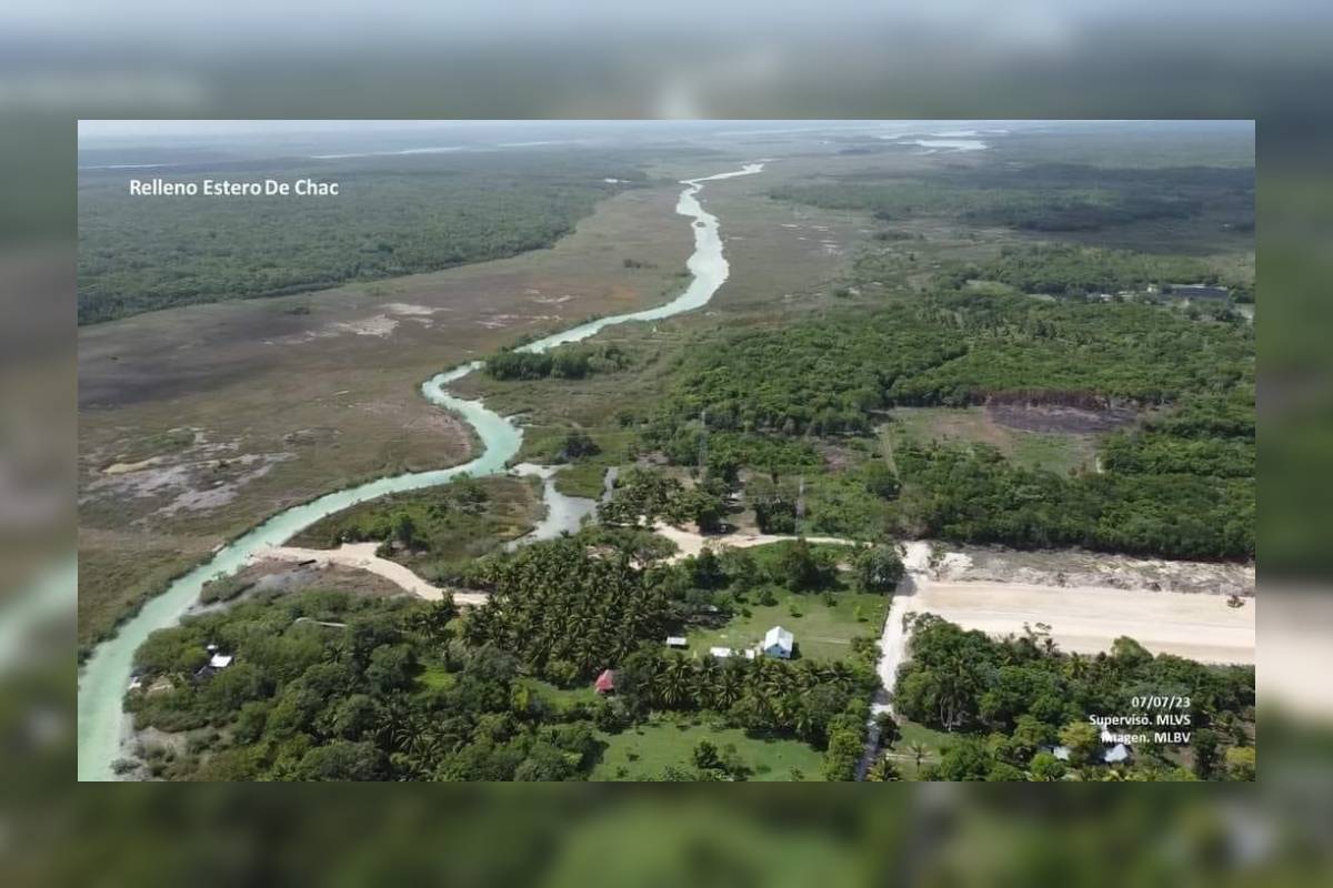 Sedena admite 'error humano' al rellenar Estero de Chac para el paso del Tren Maya