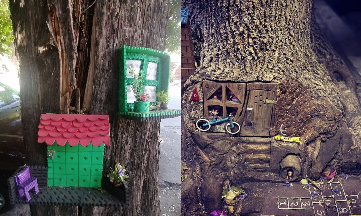 ¿Hogar de hadas y duendes? Mira estas *casas miniatura en árboles de la CDMX*