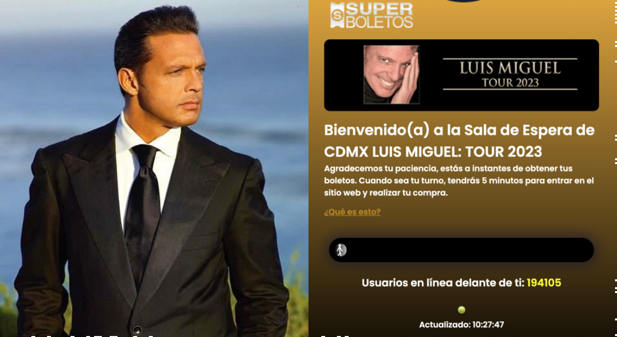 Tengo todo excepto... mi boleto para el Sol: falla la venta de boletos para Luis Miguel