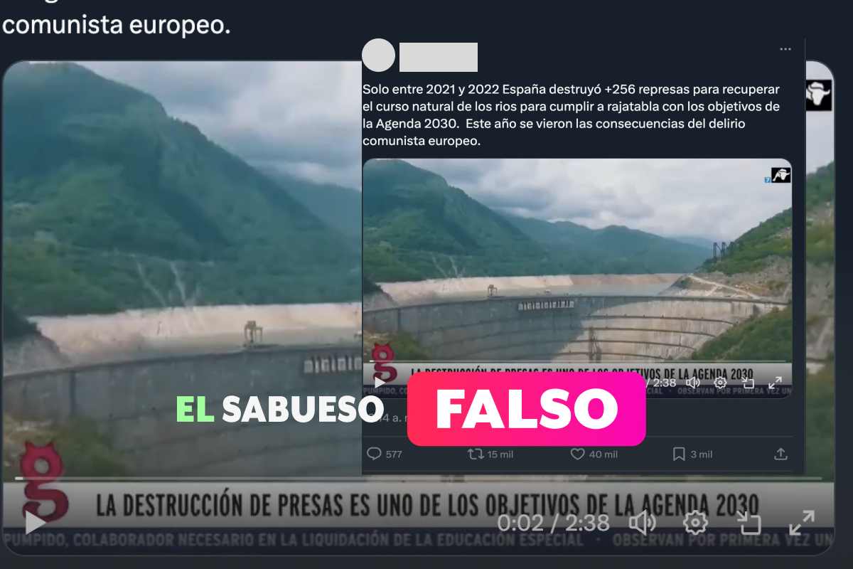 Falso que el derribo de presas provocara las inundaciones en Valencia, España