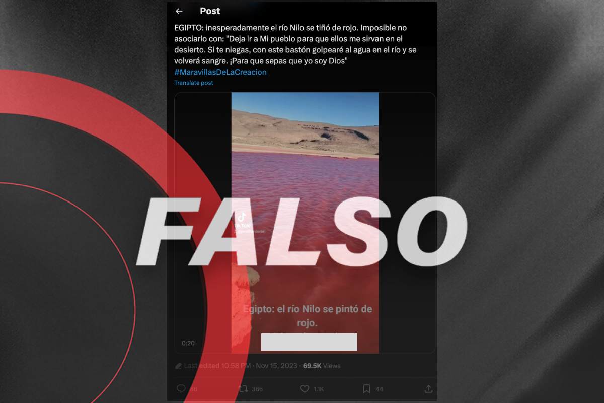 ¿Plaga bíblica? Falso, no hay evidencia de que el Nilo se haya teñido de rojo