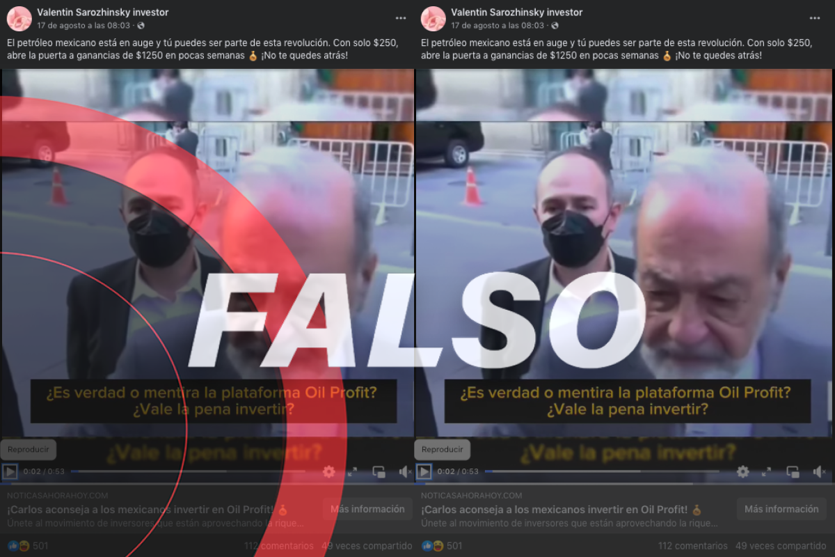 Carlos Slim no recomendó Oil profit para invertir, el video fue editado