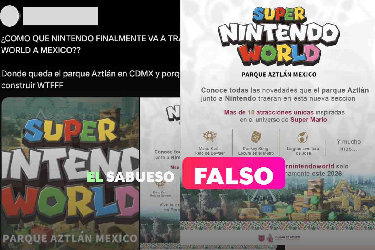 ¿Super Nintendo World en Parque Aztlán de la CDMX? No, el comunicado es apócrifo