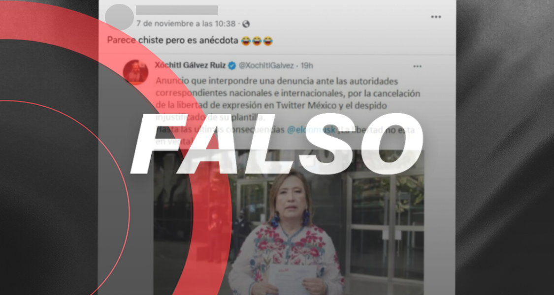 Xóchitl Gálvez no dijo que denunciaría a Musk por despidos en Twitter México