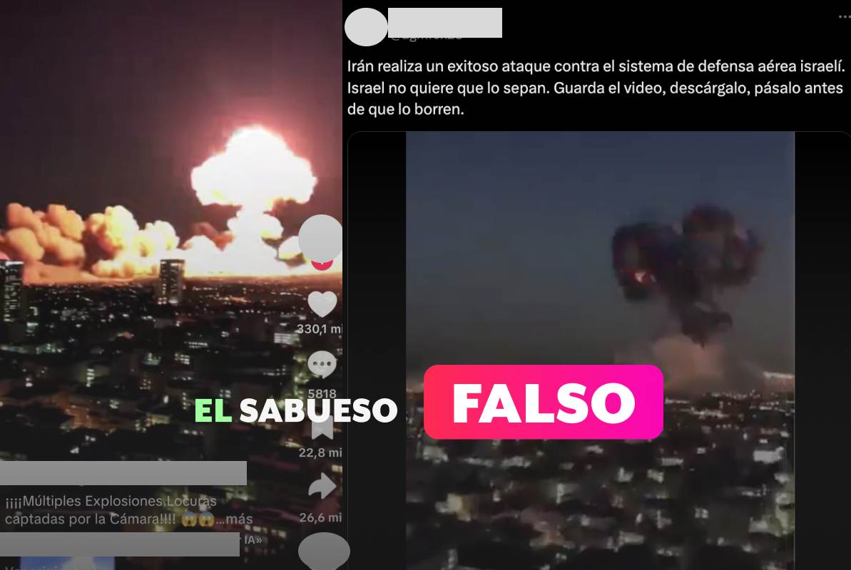 Video no muestra explosión en Israel tras supuesto bombardeo de Irán, fue creado con IA