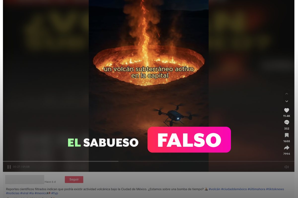 ¿Hay un volcán activo debajo de la CDMX? Falso