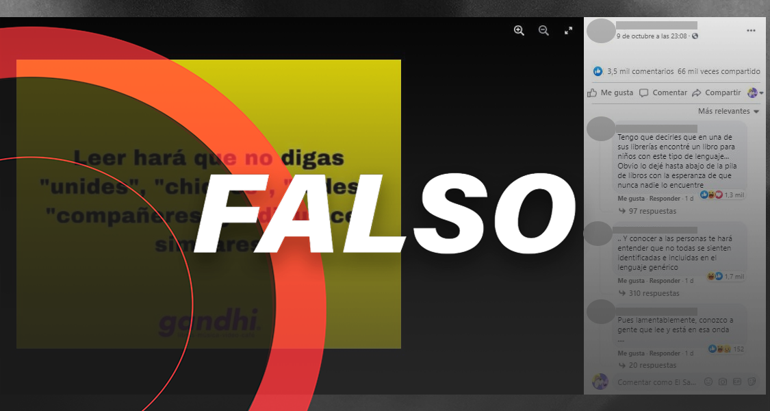 ¡No te la creas! Esta *publicidad de Gandhi contra el lenguaje incluyente* es falsa