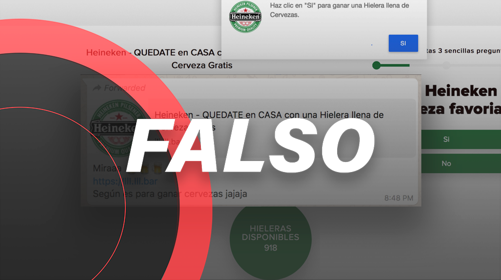 Lo sentimos: *Heineken no está regalando cervezas ni hieleras por la contingencia*
