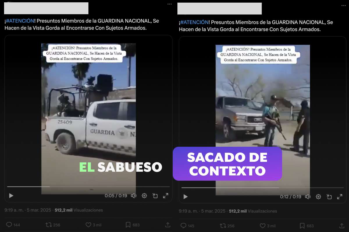 ¿Elementos de Guardia Nacional permitieron el paso a hombres armados? No, es escena de una película