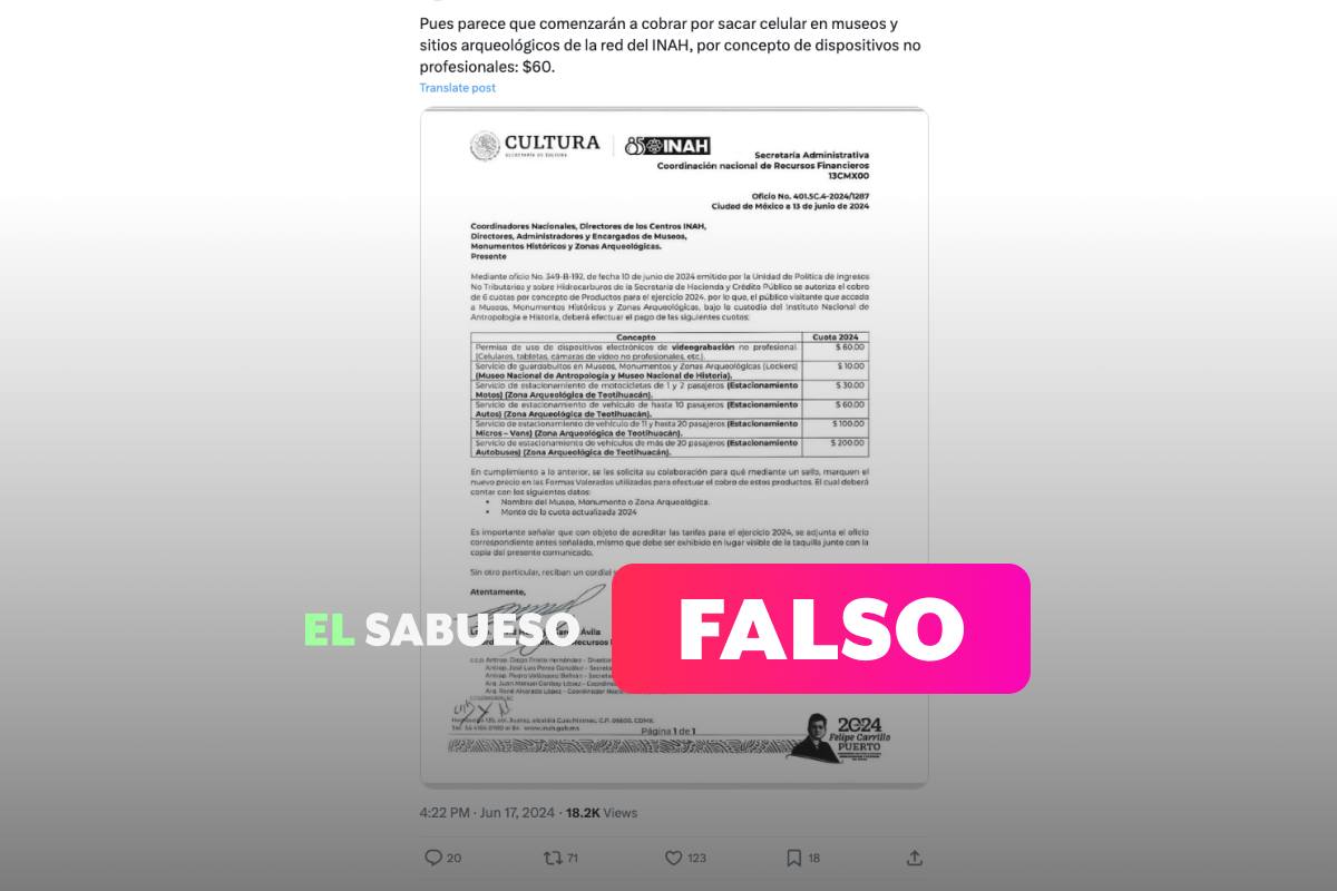 El INAH no cobrará el uso de celulares y dispositivos móviles en zonas arqueológicas y museos