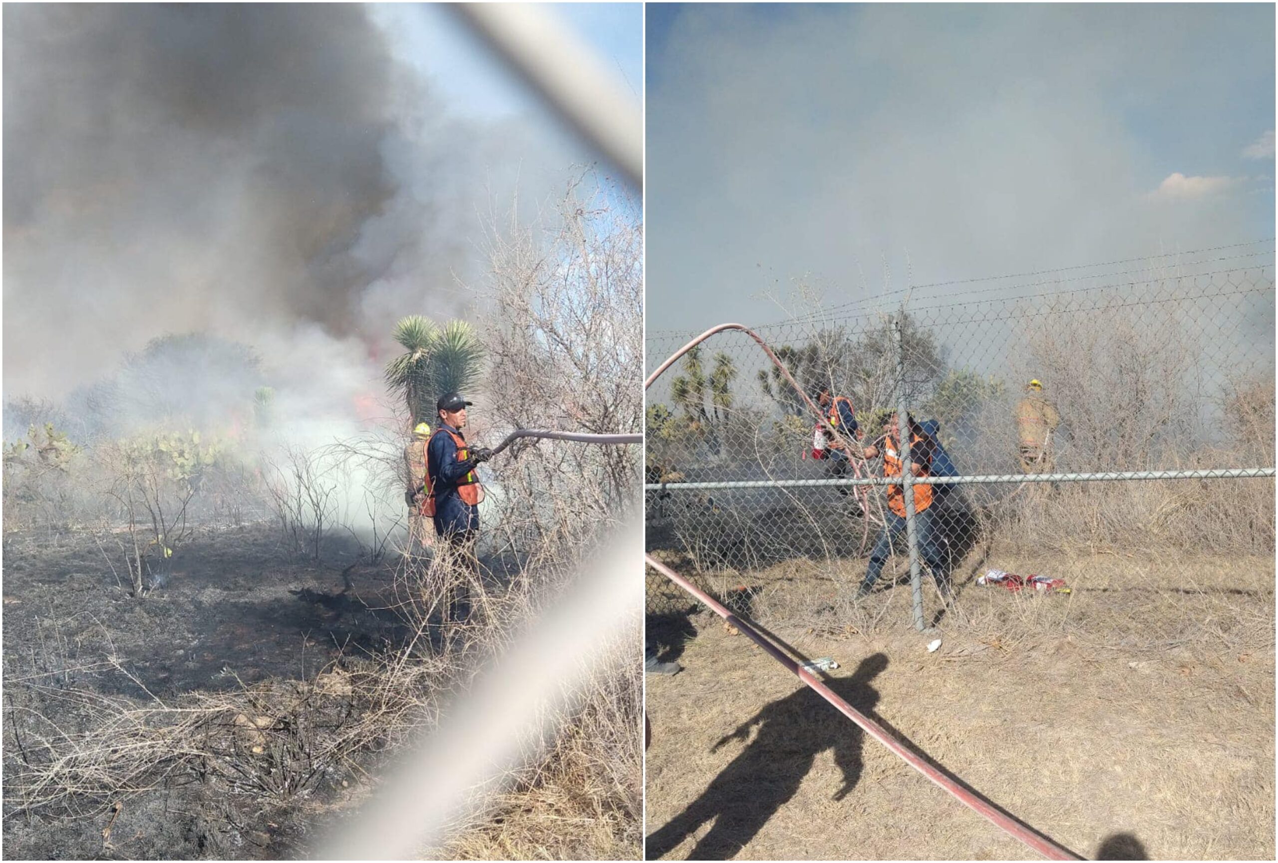 Por incendio en pastizales, desalojan a 3 mil 600 trabajadores de General Motors en San Luis Potosí