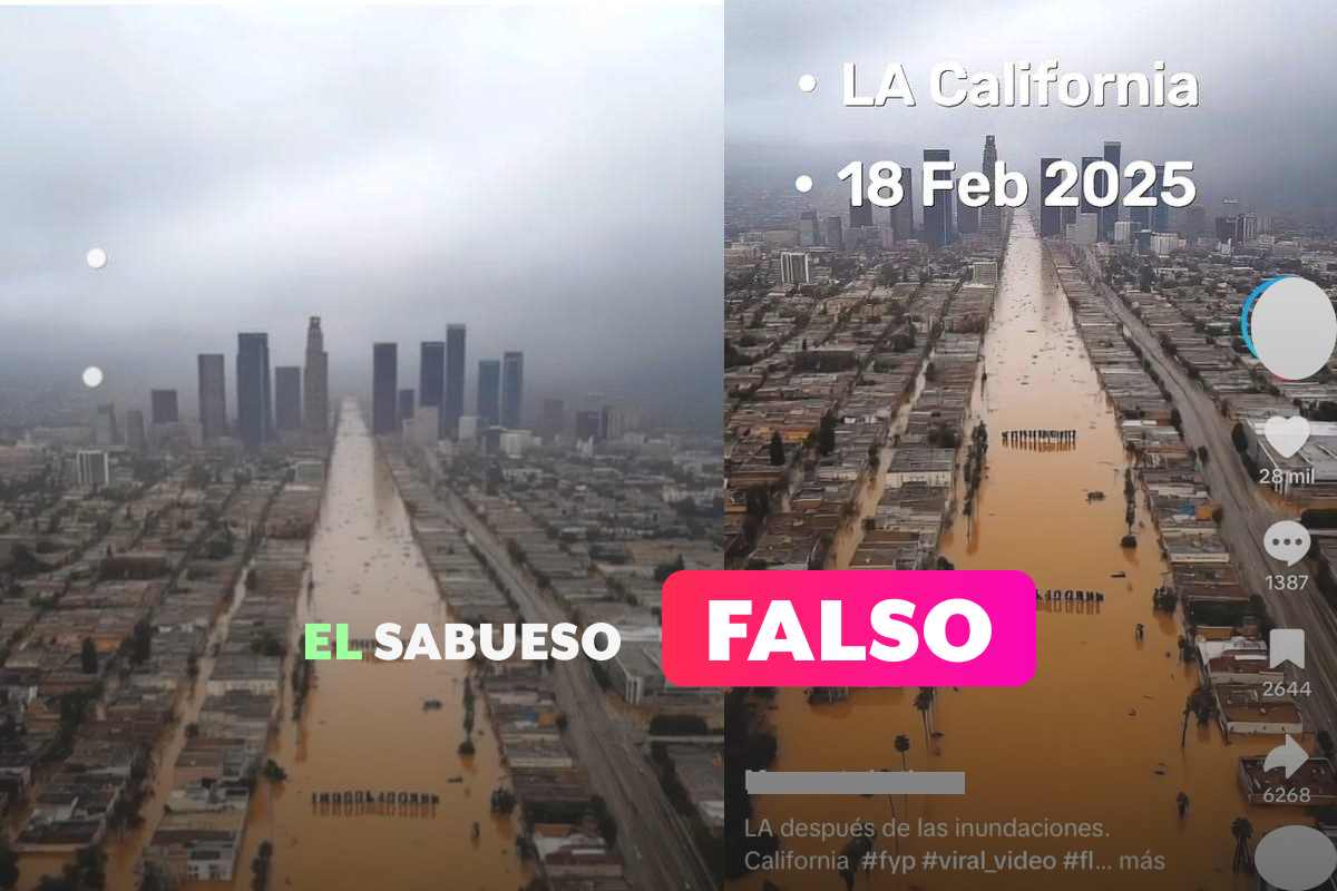 ¿Hubo inundaciones en California? Sí, pero imagen que circula en redes fue hecha con IA