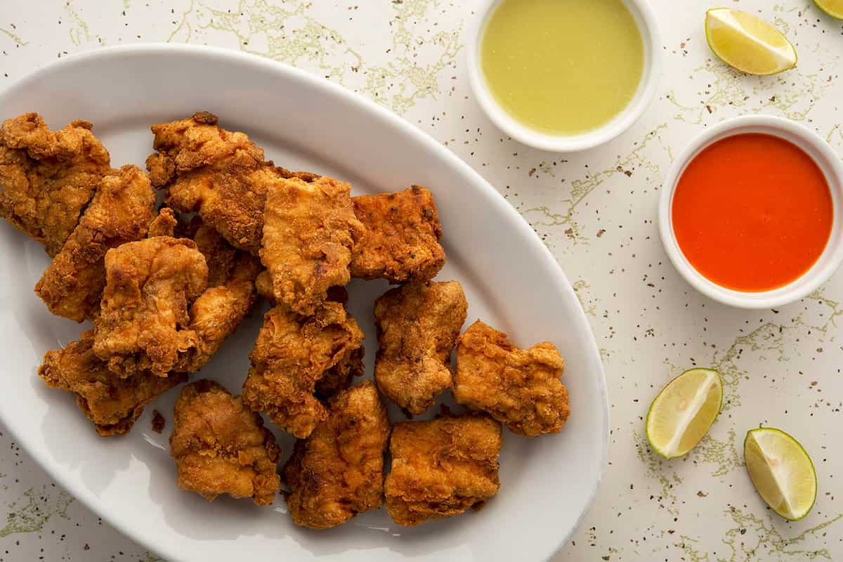 Chicharrón de pescado, súper crujiente y delicioso