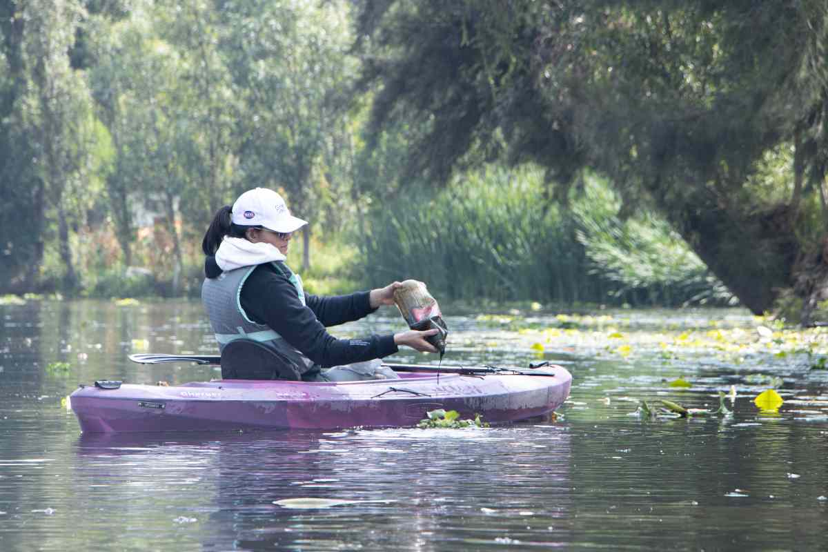 La dura labor ciudadana de limpiar los Canales de Xochimilco para proteger la biodiversidad