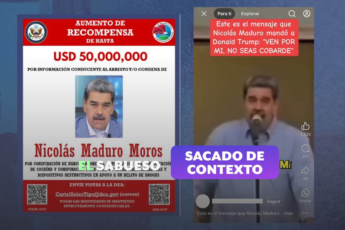 Nicolás Maduro no retó a Donald Trump a capturarlo; video fue sacado de contexto