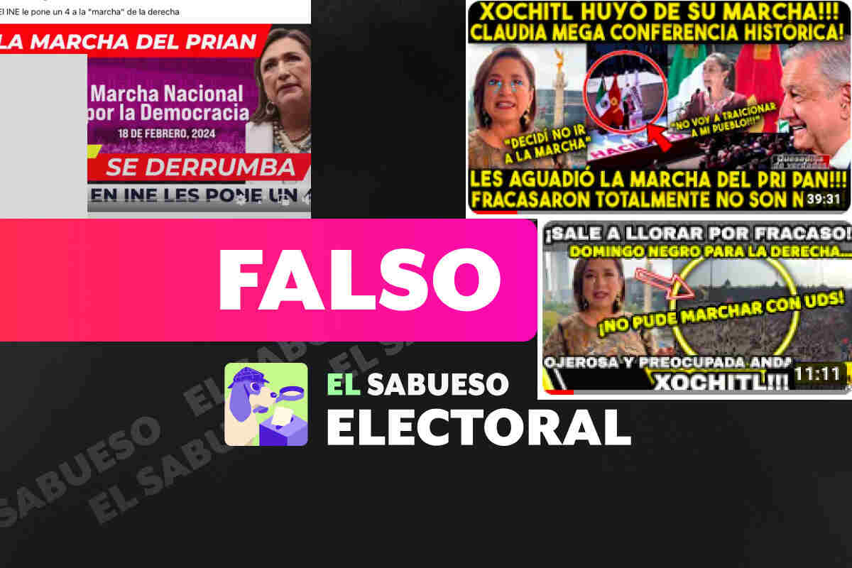 Youtubers desinforman sobre Marcha por la Democracia, Xóchitl Gálvez y el INE