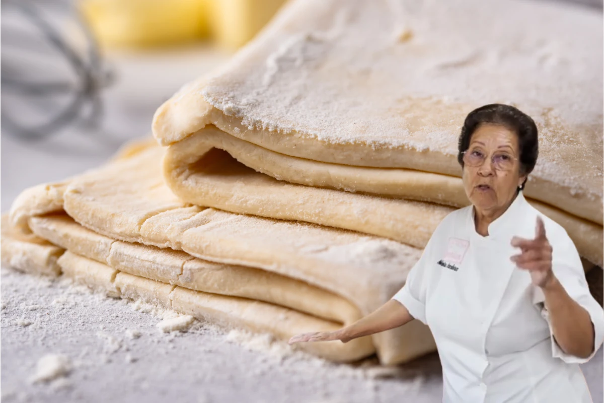 Aprende hacer masa de hojaldre perfecta, crujiente y con capas bien definidas con la receta de Jacobina