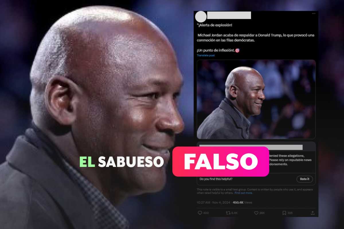 Falso que la estrella de basquetbol Michael Jordan expresara su respaldo a Donald Trump 