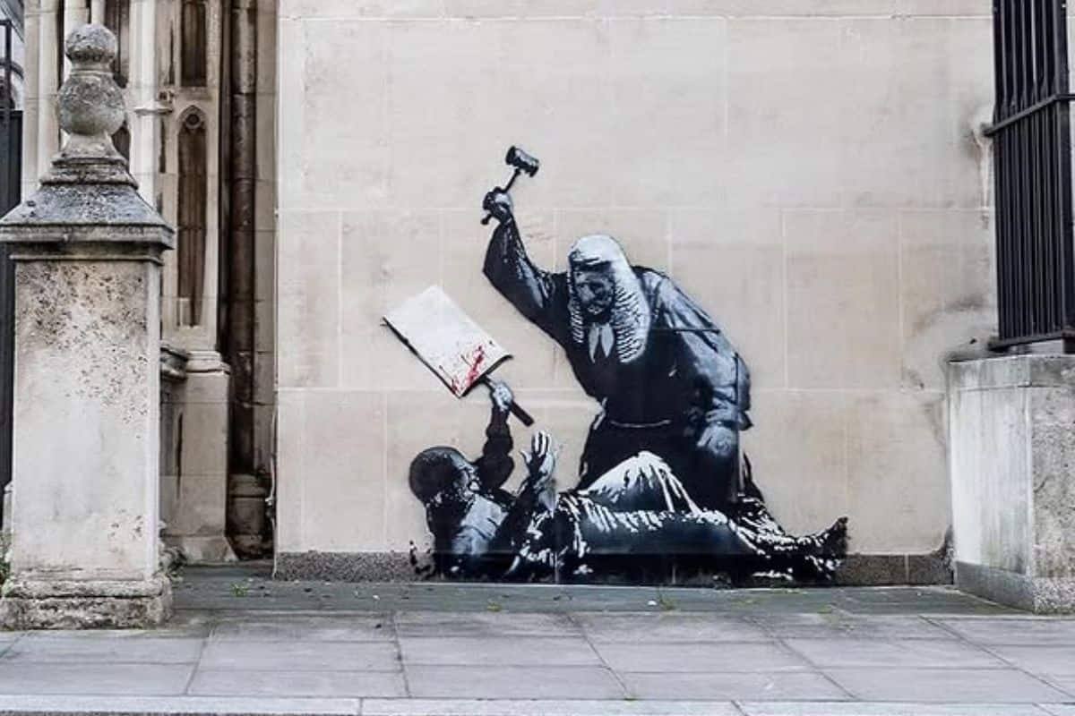 Nueva obra de Banksy aparece en Londres tras detenciones de manifestantes propalestinos