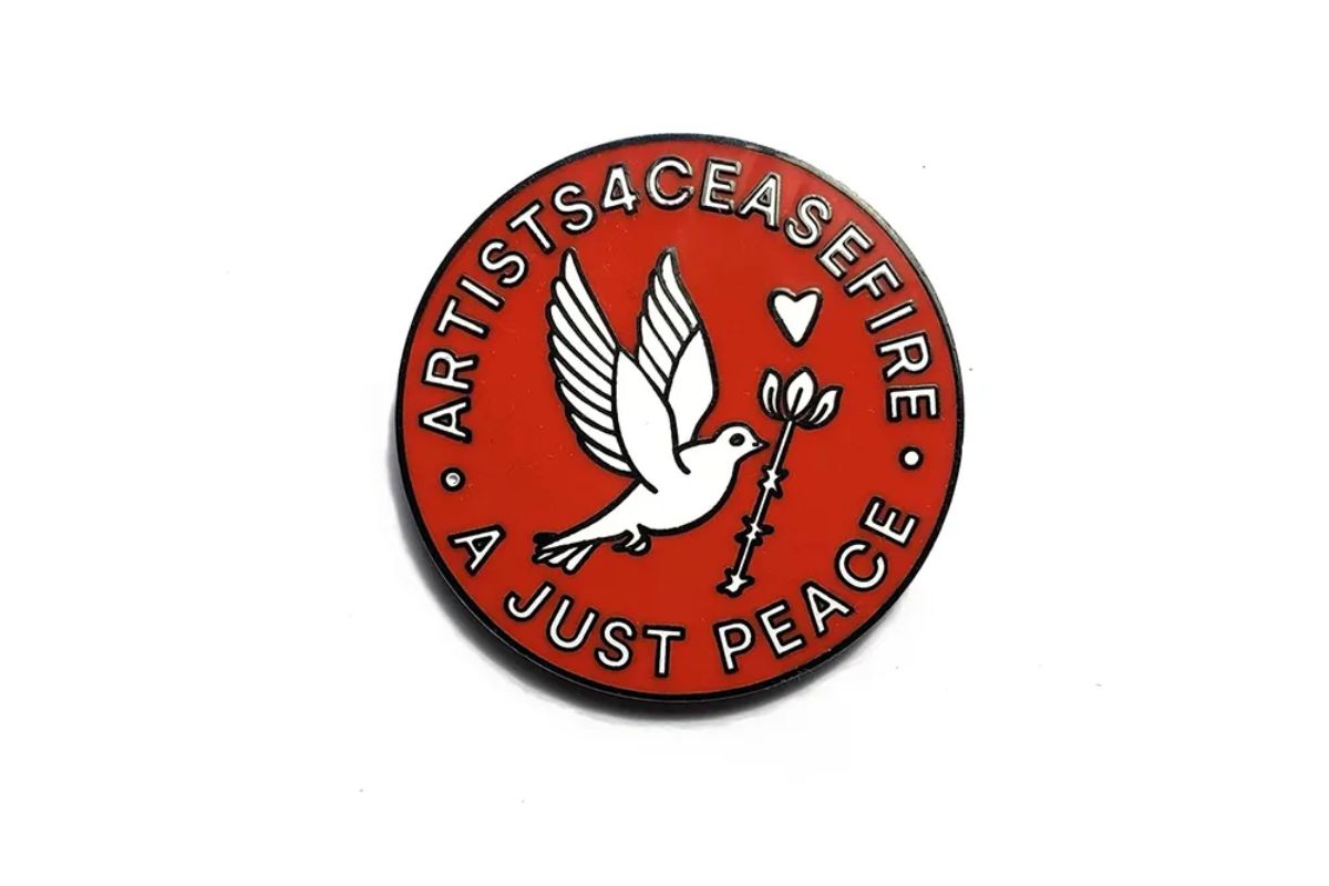 Artists4Ceasefire pin oscar 2026