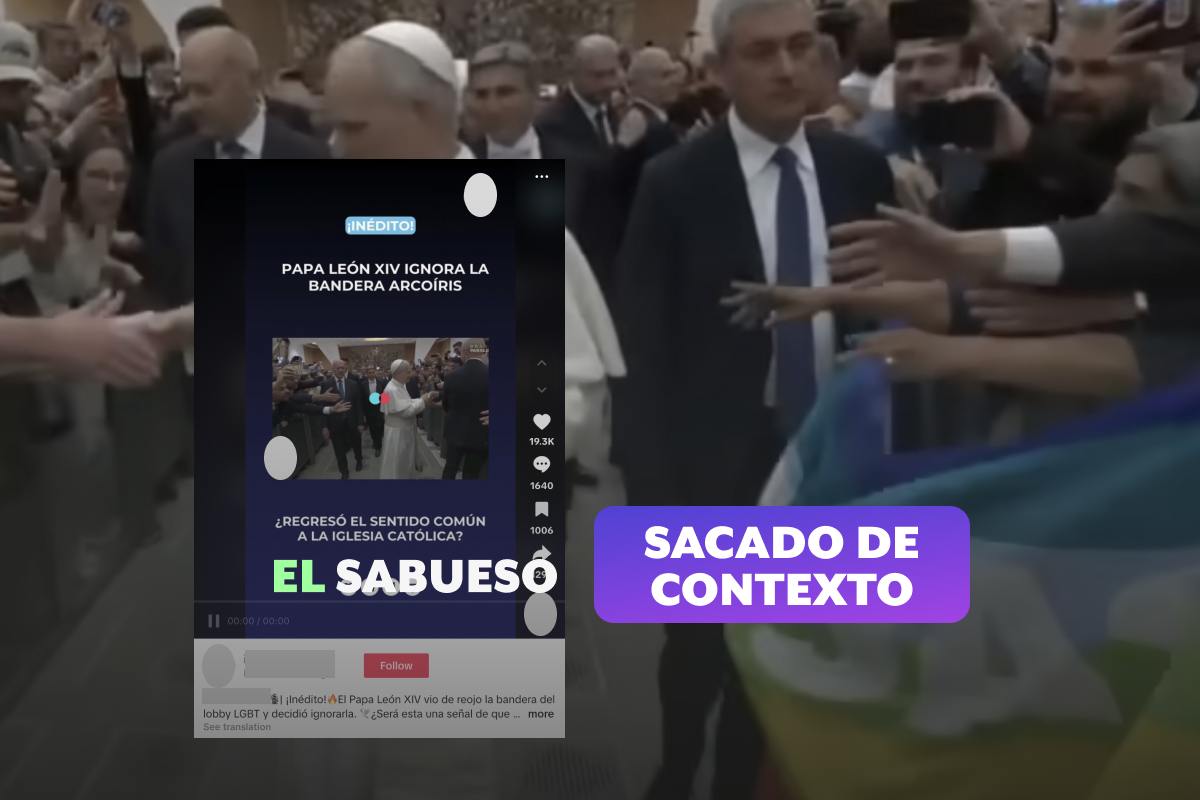 El papa León XIV no evitó la bandera LGBTIQ+, en realidad se observó la bandera de la paz