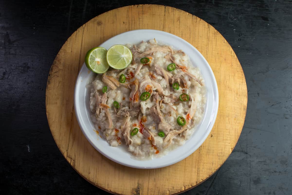 Pozole Seco de Colima: ingredientes para 20 personas