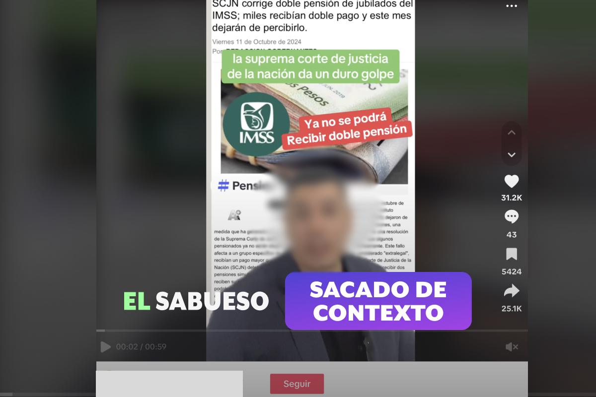 ¿Quitan 'doble pensión' a adultos mayores? Publicaciones desinforman sobre una resolución de la SCJN