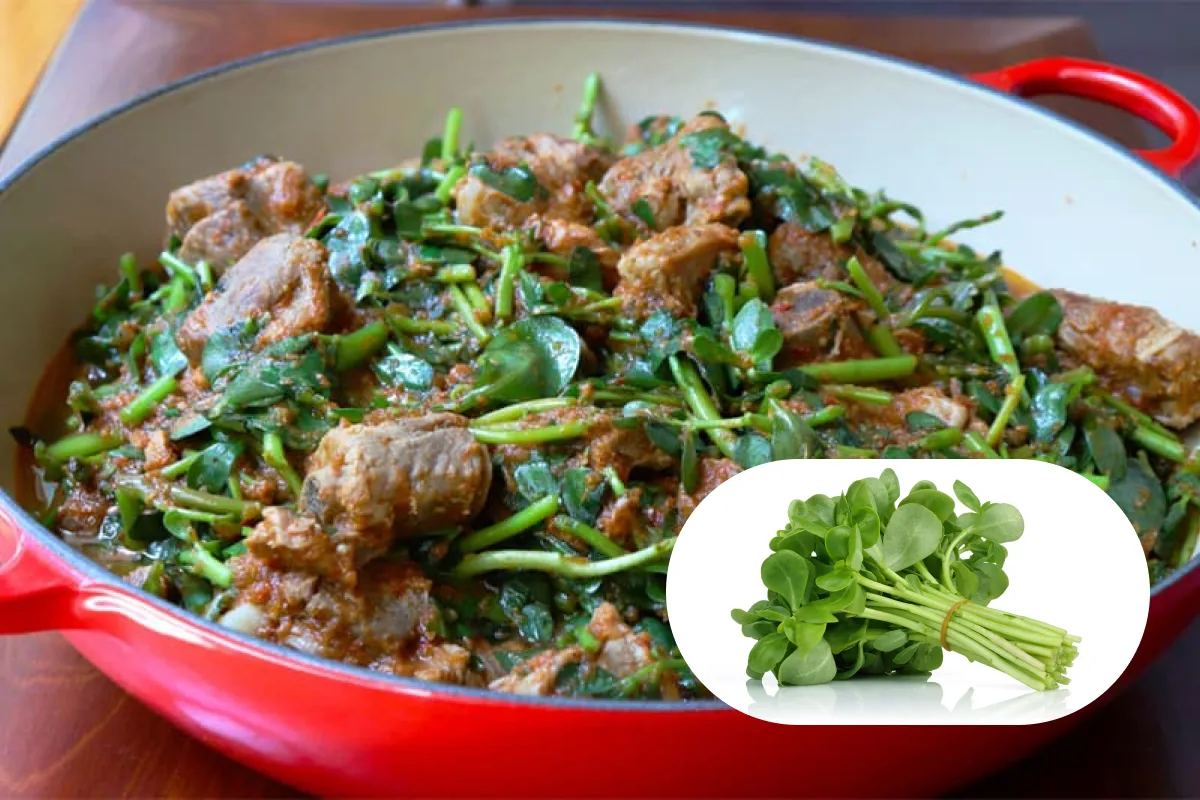 Receta Clásica: Verdolagas con carne de puerco en salsa verde