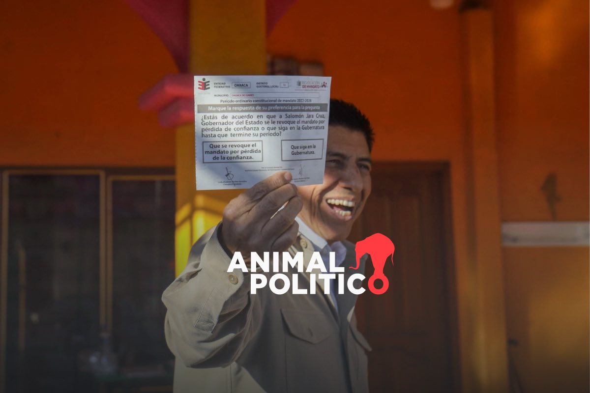 Revocación de mandato en Oaxaca: 58 % de los ciudadanos votaron a favor de que Salomón Jara siga
