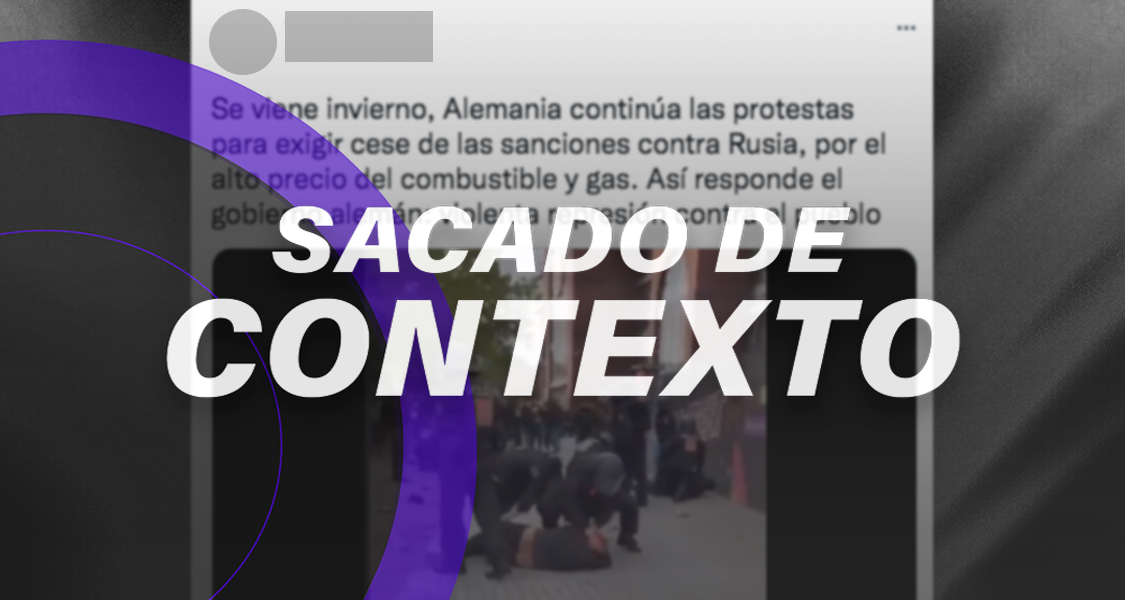 Este video no muestra a la policía reprimiendo protestas por el alza de energéticos en Alemania