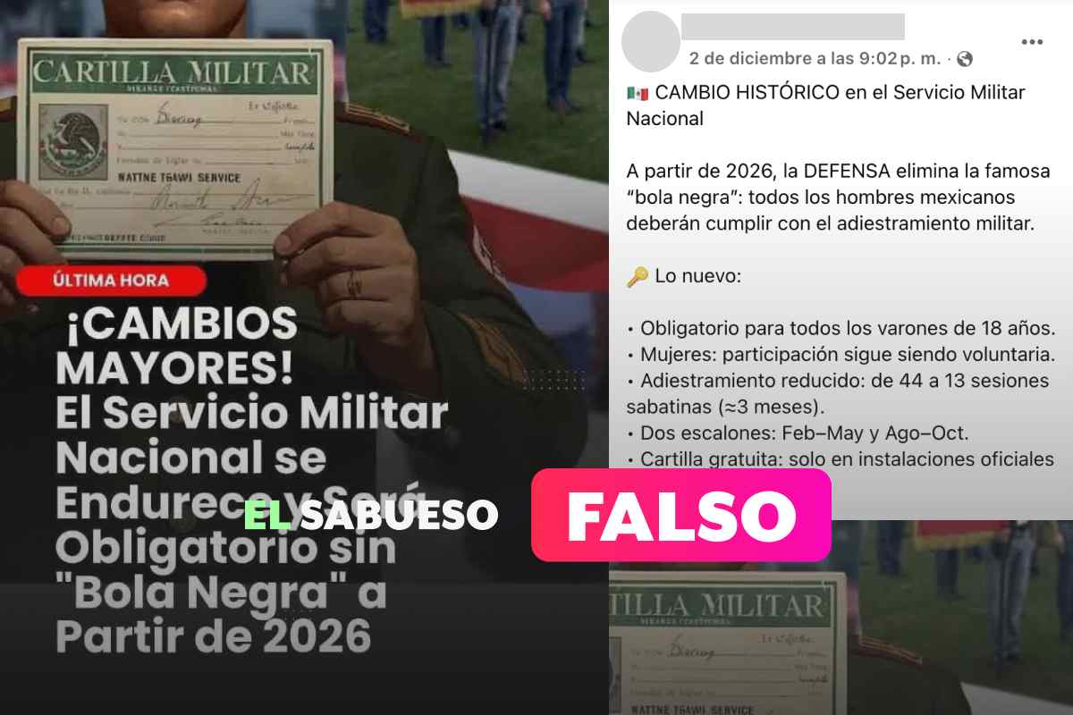 Es falso que la Sedena eliminó la bola negra del servicio militar nacional