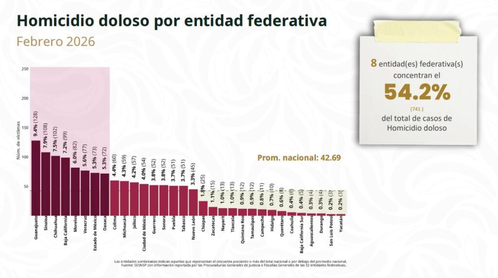 Fuente: Captura de pantalla informe del SESNSP.