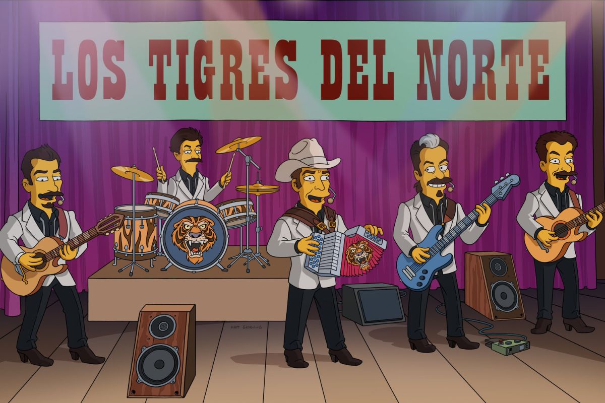 ¡Superando a la IA! Los Tigres del Norte llegarán a Los Simpson con un corrido