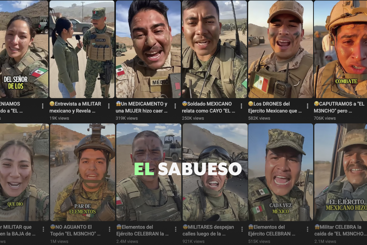 Promocionan videos hechos con IA de militares festejando el abatimiento del "Mencho"
