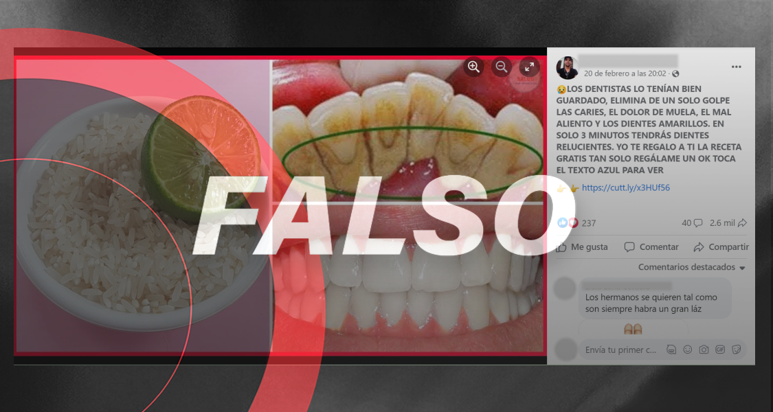  Untar limón y arroz en los dientes no elimina caries ni ayuda a la limpieza bucal