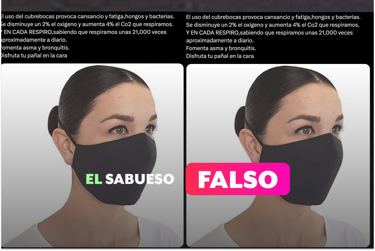 Usar cubrebocas no causa deficiencia de oxígeno, asma ni bronquitis