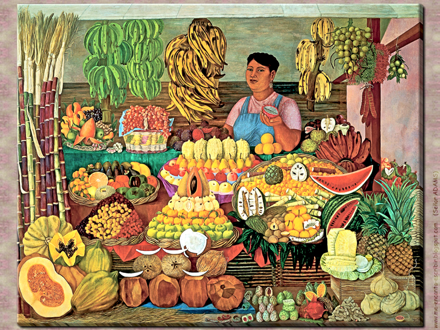 “La vendedora de frutas”, una obra plástica que muestra los sabores de México