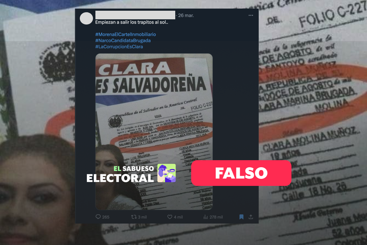Ni de Guatemala ni de El Salvador: desinformación sobre nacionalidad de Clara Brugada