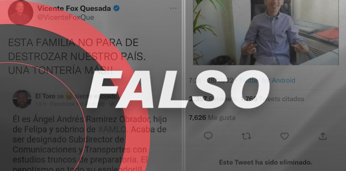 ¿Otra vez con 'El niño polla'? Ni es sobrino de AMLO, ni es funcionario del gobierno federal