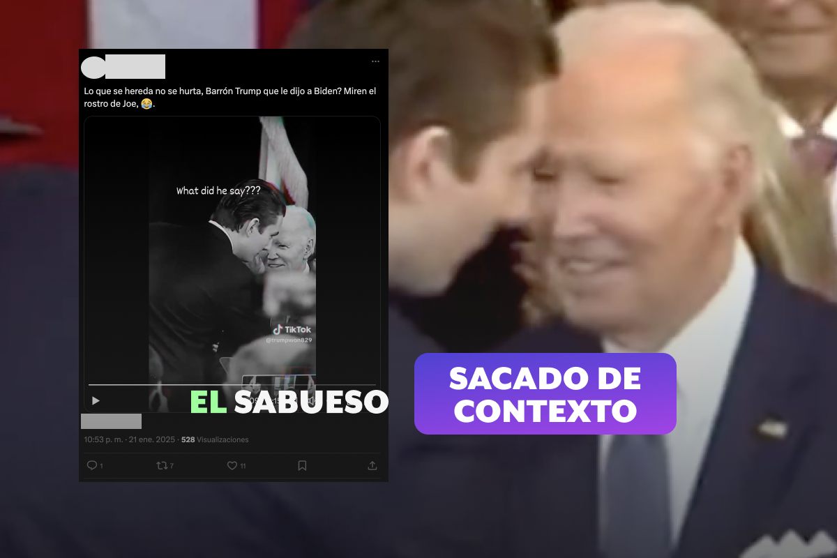 Barron Trump no le susurró al oído a Biden en investidura de Donald Trump