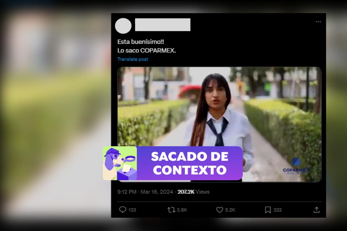 Video que cuestiona al Gobierno y llama al voto razonado es de 2021; Coparmex niega autoría 