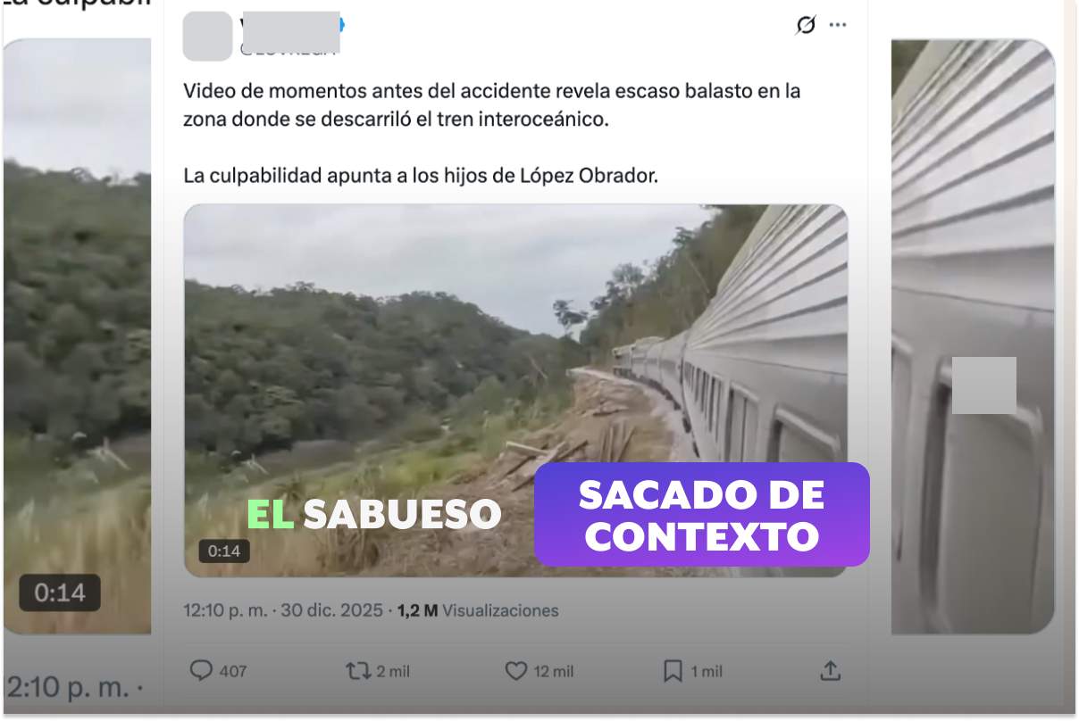 Video que supuestamente muestra al Tren Interoceánico antes del accidente fue sacado de contexto