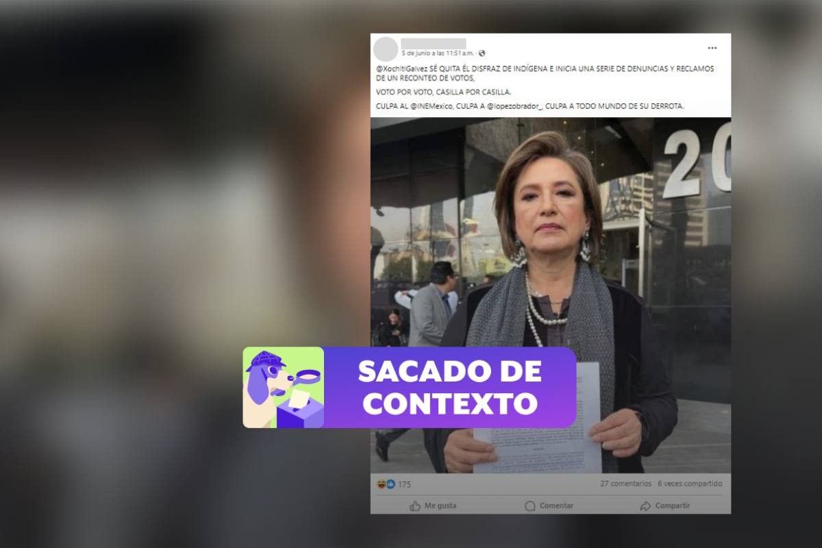 Foto no muestra a Xóchitl Gálvez tras presentar denuncias para recuento de votos