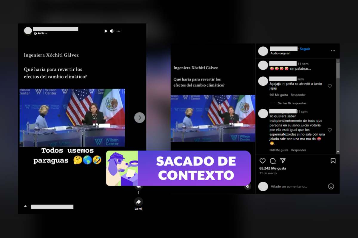 ¿Xóchitl propuso poner un paraguas al sol contra cambio climático? No, video fue sacado de contexto