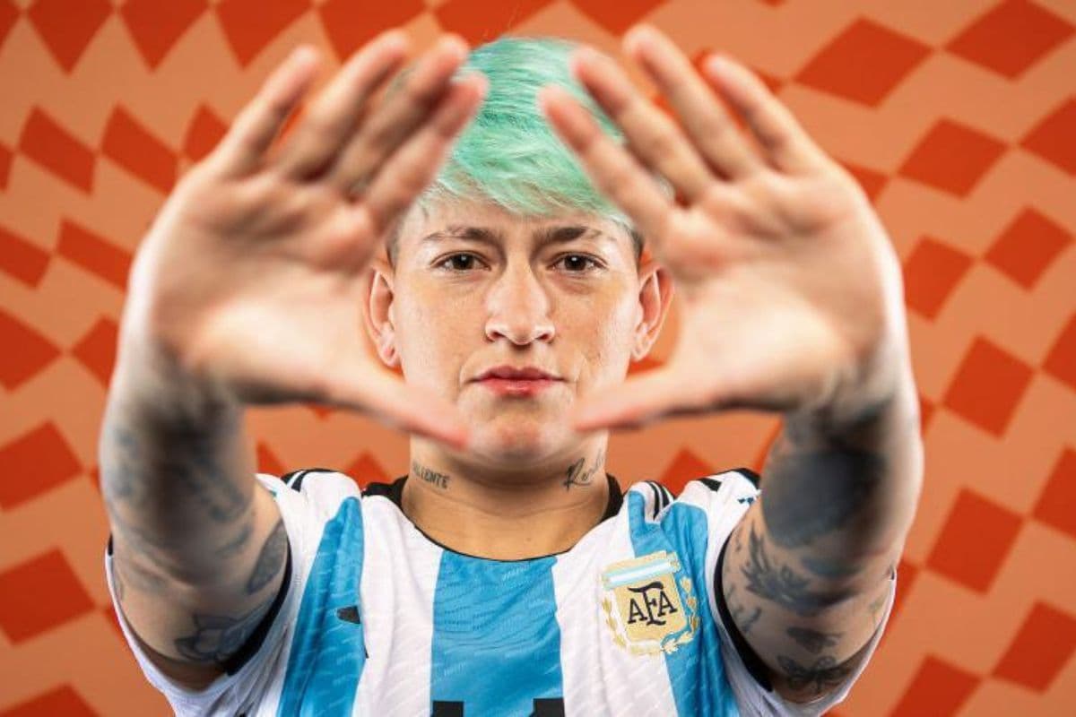 Yamila Rodríguez, jugadora de la selección argentina que sufre acoso por un tatuaje de Cristiano Ronaldo