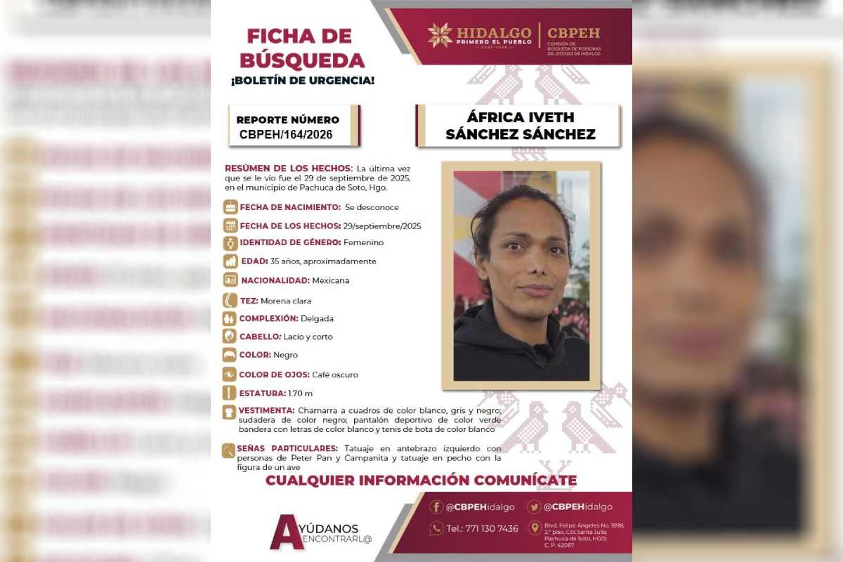 África Iveth, mujer trans, está desaparecida desde septiembre de 2025 en Pachuca; fue víctima de agresiones