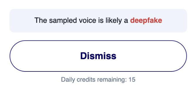Fuente: captura de pantalla del uso de la herramienta de detección de IA.
